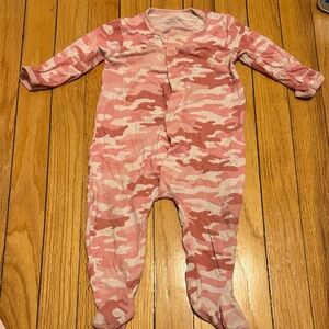 Magnetic Me Modal Pink Camouflage One Piece Footie Sleeper 3-6 Months